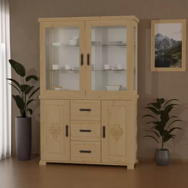 Śleboda, Witryna 120cm, drzwiczki + 3x szuflada