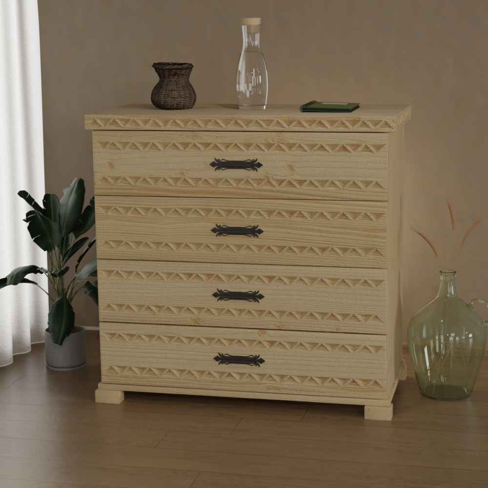 Śleboda Komoda 90cm, 4 szuflady